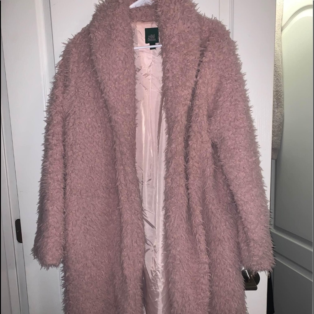 Pink Fuzzy Teddy coat